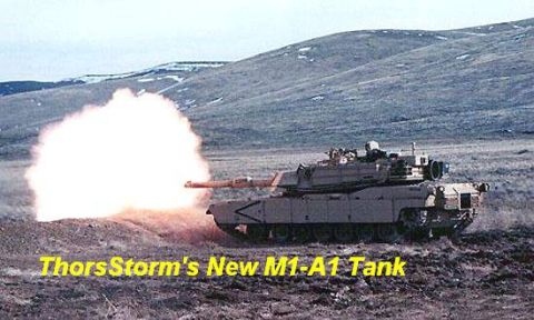 1998 Ford Crown Victoria - An M1-A1 tank fires its main gun, creating a large smoke plume against a barren, hilly landscape.