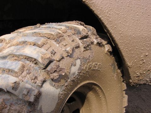 1989 Ford Bronco - Nolan's tire stuffing.
