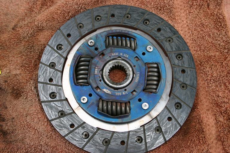 clutch disc with blue center and springs, made in USA