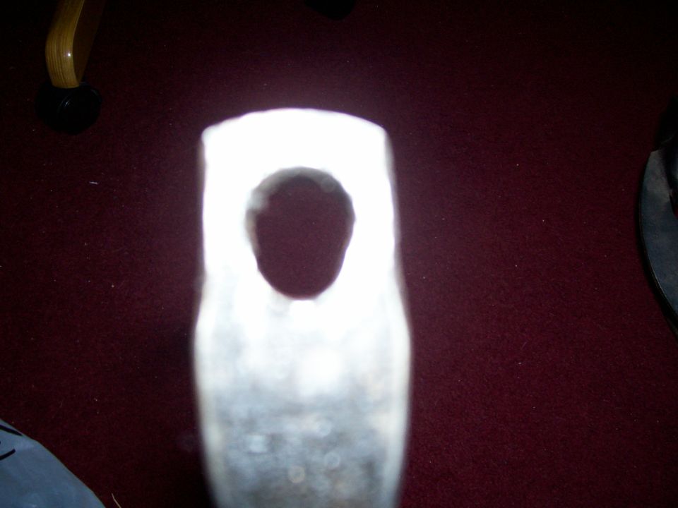 one end of rod.