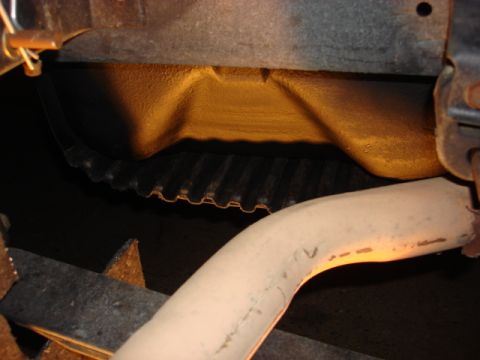 1983 Ford Bronco - here is the pass side bottom of the tank and skid.