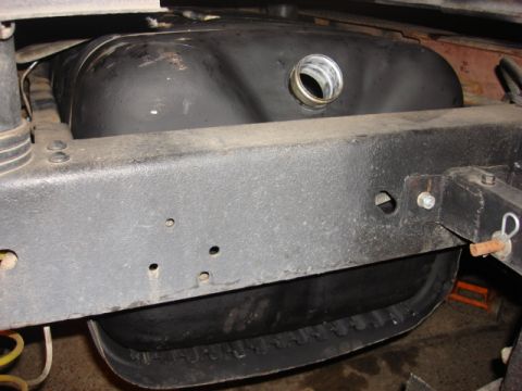 1983 Ford Bronco - here is where the filler neck goes..