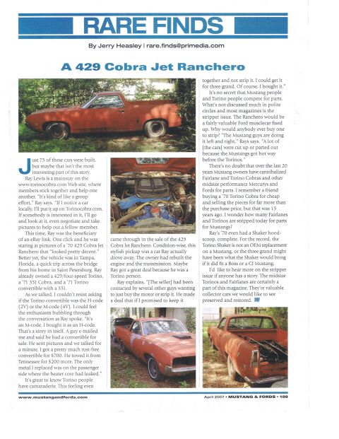 1973 Ford Ranchero - www.mustangandfords.com