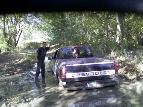 1990 Ford Bronco - Steve and Ashley with the Chevy 1500