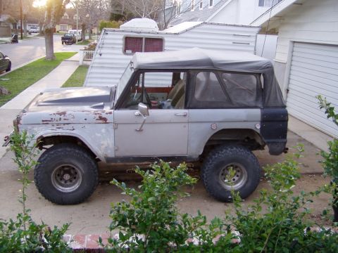 1967 Ford Bronco - This classic Ford Bronco appears to be a 1968 model, showing signs of wear and tear.