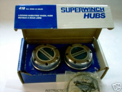 1990 Ford Bronco - Boxed Superwinch locking hubs, part number 418, for Dana axles.