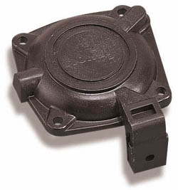 1972 Ford Ranchero - A close-up view of a black automotive component, a visible "SUPERMOTORS" logo.