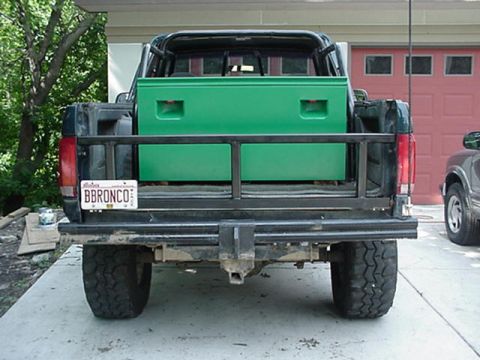1992 Ford Bronco - bumper. reciever is welded to the bumper with tow point between them.