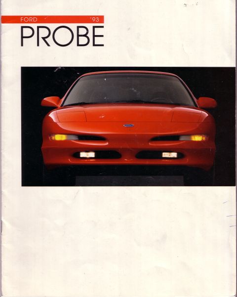 1993 Ford Probe - Brochure cover for the 1993 Ford Probe, a front view of the car.