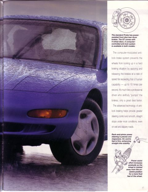 1993 Ford Probe - This 1993 Ford Probe features anti-lock brakes and rack-and-pinion steering.