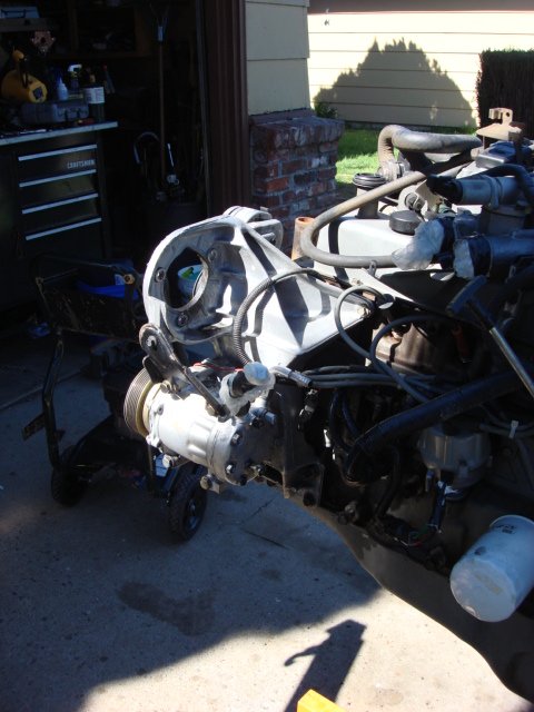 1983 Ford Bronco - after removing the pulley and the 3 bolts the P/S pump came right off.