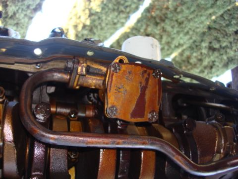 1983 Ford Bronco - here is the old pump. i did not see anything wrong but since i was here and it is easier to swap a few parts now than find out after the sw…