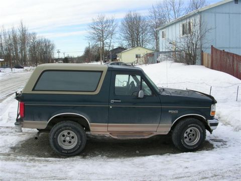 1995 Ford Bronco - Hard to wash your bronco when it is 18 deg's
