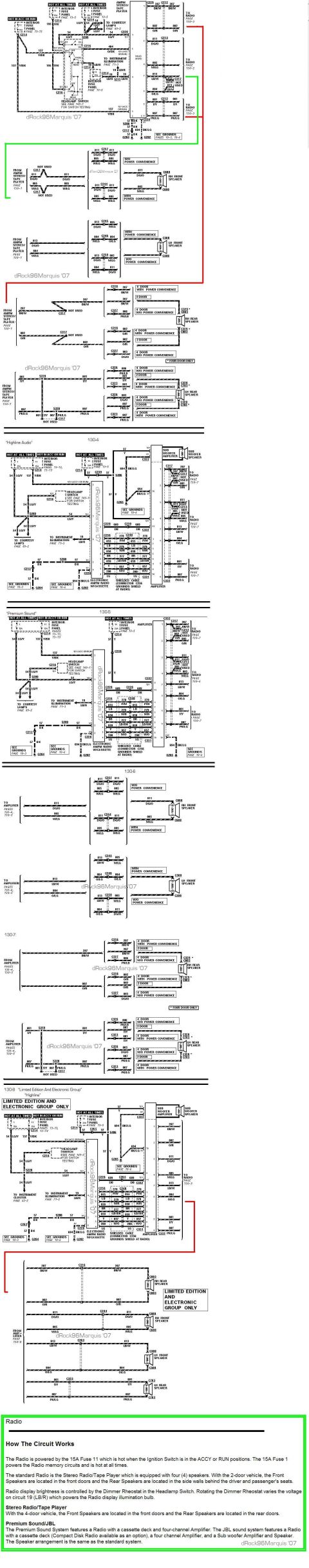 1996 Mercury Grand Marquis - 1993 Ford Explorer Radio diagrams http://www.crownvic.net/ubbthreads/showflat.php?Cat=&Board=UBB1&Number=1404705&page=0&view=collapsed&sb=5…