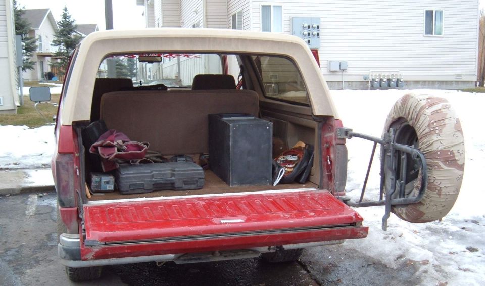 Shot of my truck and apartment.