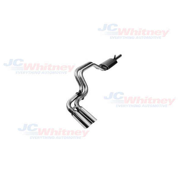 Dual exhaust system with polished tips