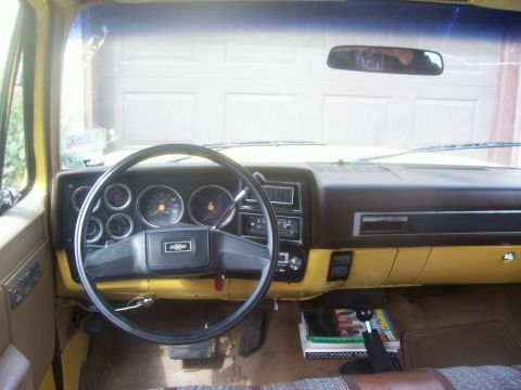 1984 Chevrolet Suburban - View of the dashboard AFTER I removed the brushed aluminum trim piece over the instrument cluster.