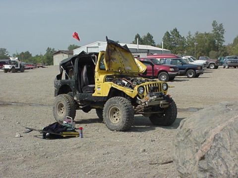 1992 Ford Bronco - he tried a climb in the quarry, and didnt make it. the climbs not to hard, but he had the wrong wheelbase. and to think, he drove it there…