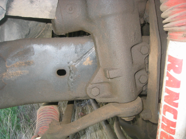'78 F-150 with frame repair at steering box, not mine.