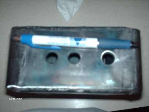 1990 Ford F-150 - A metal bracket with a pen is shown, with a date stamp indicating it was photographed in 2007.
