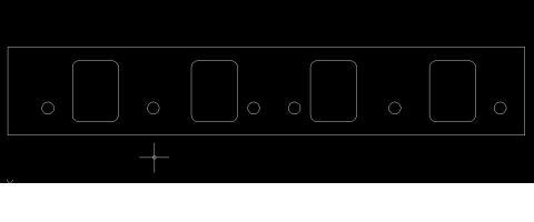 1980 Ford F-250 - This diagram shows an exhaust manifold with four distinct ports and mounting holes.