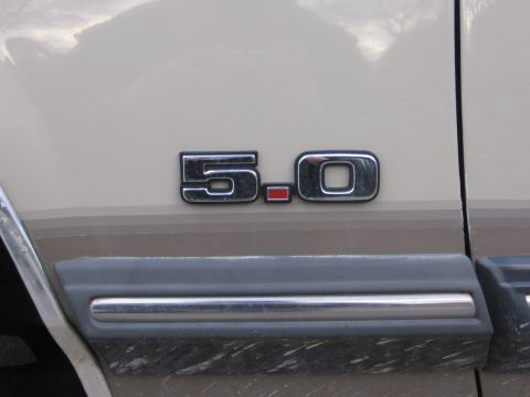 1988 Mercury Grand Marquis - closeup shot of "5.0" emblem march. '07