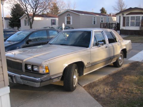 1988 Mercury Grand Marquis - front angle pic with 5.0 emblems march '07