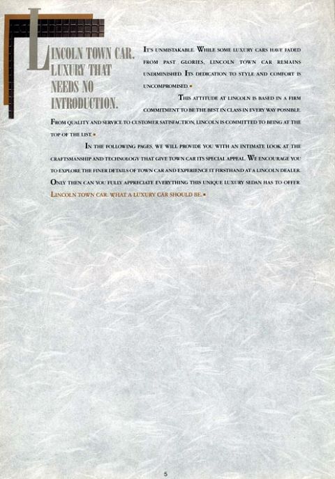 1982 Ford Crown Victoria LTD - 1989 Lincoln Town Car Brochure pg3