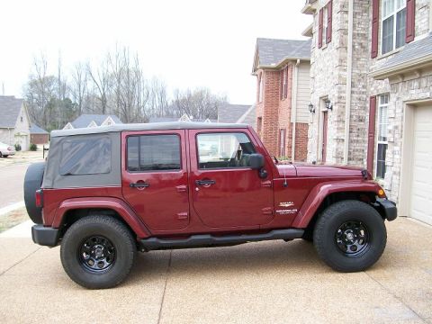 2007 Jeep Wrangler - BFGoodrich 315/70/17 on Crager Steelies no lift.