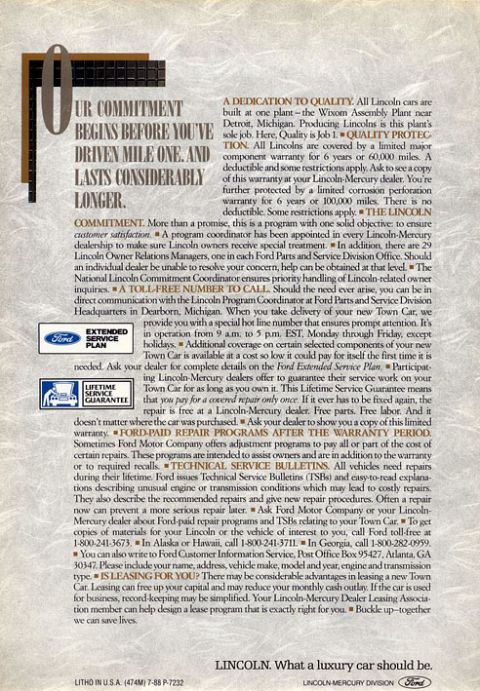 1982 Ford Crown Victoria LTD - 1989 Lincoln Town Car Brochure pg15