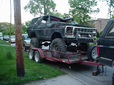 1992 Ford Bronco - was rolled, i stripped in out in less than a week with two tools. torch and sledge.