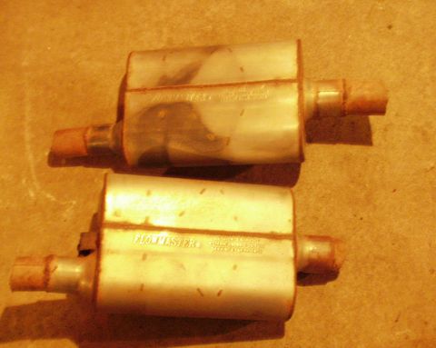 1989 Ford Bronco - 2 flowmaster mufflers 40 series (two chamber) inlet diameter 2.25" outlet 2.25 less than a year old/ very little milage on them! $100 will…