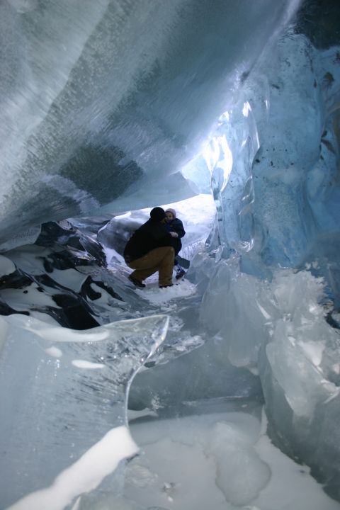 2003 Jeep TJ - Exploring the formations within a glacial ice cave.