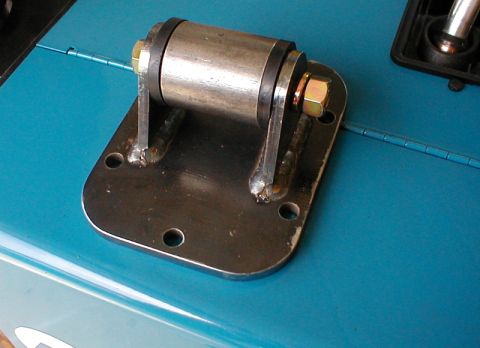 1996 Ford Bronco - Custom roller bracket assembly, likely for a project vehicle.