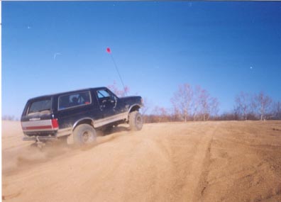 1992 Ford Bronco - playing in the pea gravel