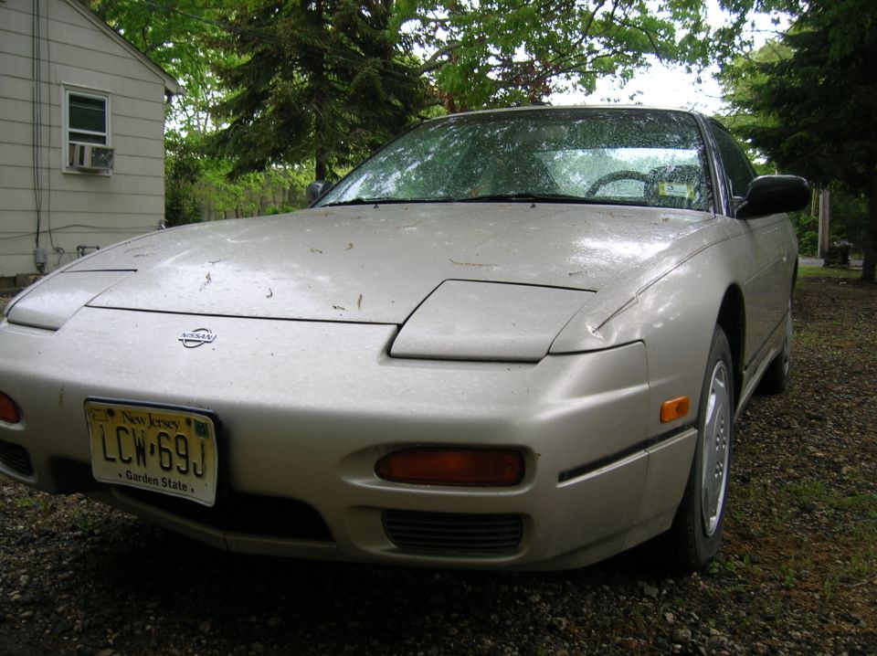 1992 Nissan 240SX front view, New Jersey license plate LCW-69J