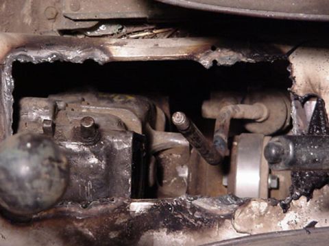1992 Ford Bronco - shifter assembly, and inspection hole