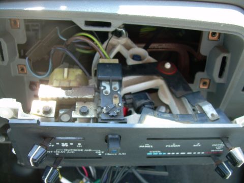 1988 Ford Bronco - Wiring behind the climate control panel of a 1988 Ford Bronco.