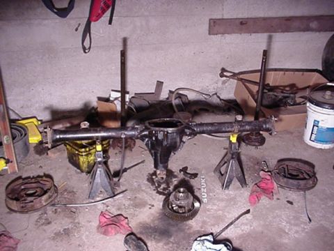 1992 Ford Bronco - Rear axle torn down.