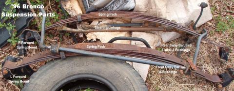 1983 Ford Bronco - SOLD Suspension Parts from 1996 EB Bronco ~70Kmi No excessive or abnormal wear I can probably find the front sway bar end links Sold Sway B…