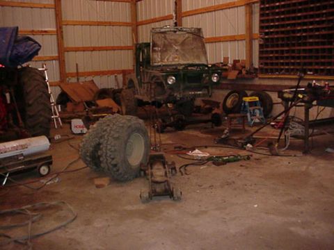 1992 Ford Bronco - gutted the front axle and suspension