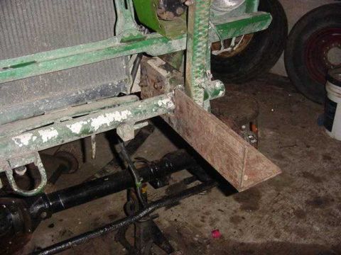 1992 Ford Bronco - extended frame on one side. bolted to the old steering box mounts. need sto be extended 6-7" for YJ springs. i will hack off the excess out…