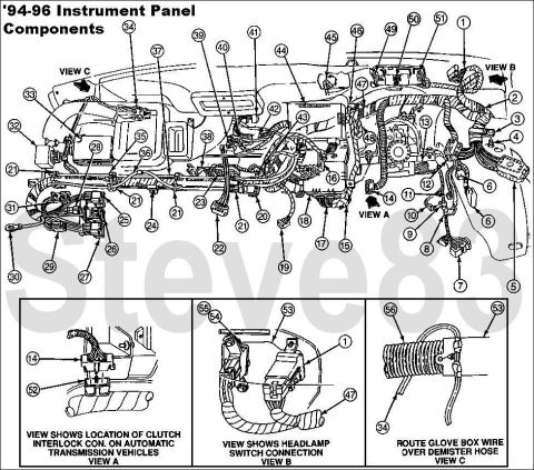 1983 Ford Bronco - Dash Components '94-96 ('96 DLC not shown, near 24) IF THE IMAGE IS TOO SMALL, click it. [url=http://www.supermotors.net/registry/media/901…