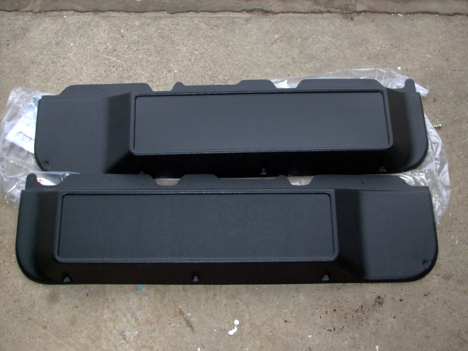 Pair of black plastic sun visors