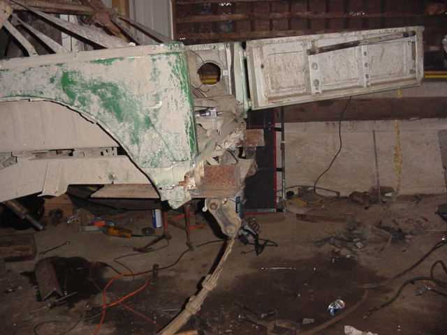 exstending rea frame to move springs back 6 inches.