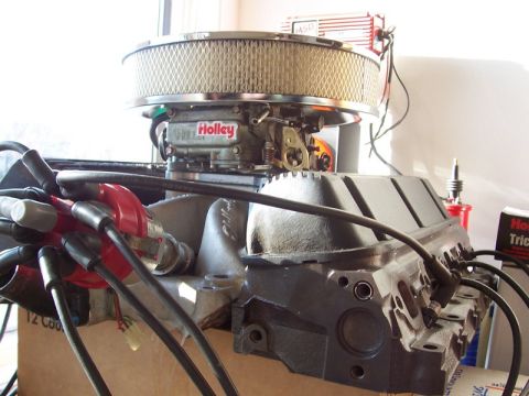 1988 Mercury Grand Marquis - engine as of March '07 (roller rockers, pushrods and pistons not pictured) level angle shot