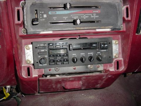 1992 Ford Bronco - Interior view of a 1992 Ford Bronco, showing the radio and climate control panel.