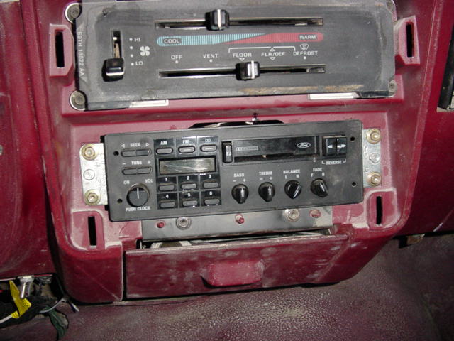 1992 Ford Bronco interior radio and climate controls