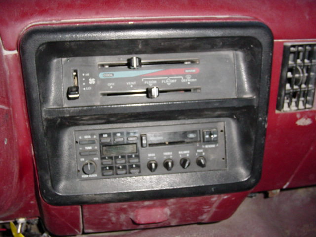 1992 Ford Bronco interior showing radio and climate controls