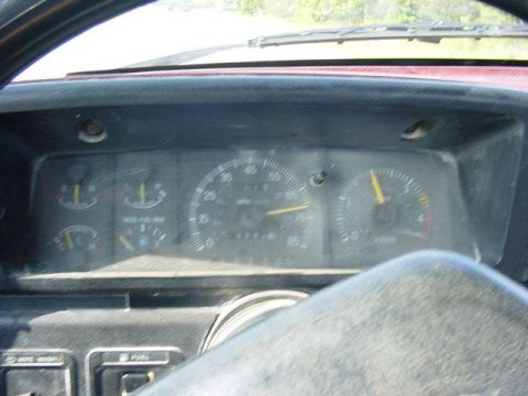1992 Ford Bronco - Interior view of the dashboard gauges in a 1992 Ford Bronco.